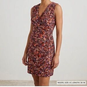 J. Crew Floral Wrap Dress Sleeveless  women's size 8 Boho Hippie Ditsy